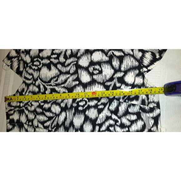 Alyx Black & White Floral Dress Women's 16 Asymmetrical Patchwork Design Sheath - Picture 15 of 16